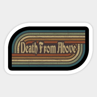 Death From Above Vintage Stripes Sticker